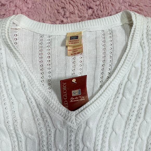 Y2k faded glory deadstock vneck sweater - Picture 6 of 7